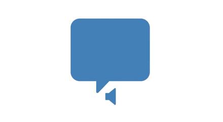 Fototapeta premium Blue speech bubble icon isolated on white background for communication design
