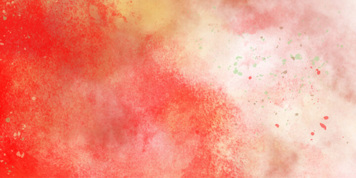 Red White background. Pink watercolor stain isolated on white background. Artistic paint texture. Cloudy snoke color explosion dust grain texture abstract sky watercolor vintage background.
