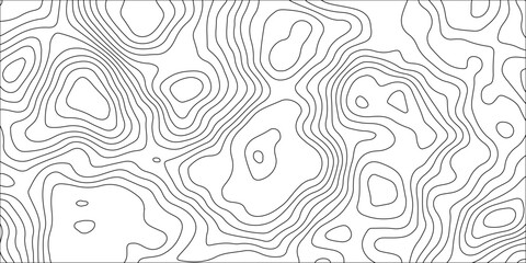 Abstract white contour wave lines topographic background, lines map seamless pattern, modern wallpaper texture and realistic design used for banner and posters, mountain relief geographic pattern. © JANNATULFERDOUS