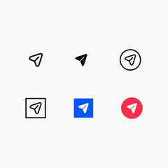 Direct Message User interface Icon Set Vector Illustration 
