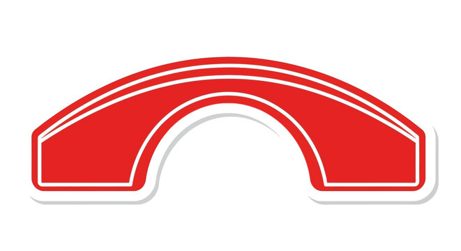 Red Arch Bridge Graphic Icon