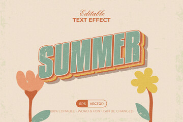 Obraz premium Vintage Text Effect Summer.