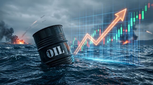 Oil Prices Rising During Global Conflict Financial Background