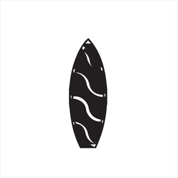  Stylized surfboard silhouette minimalist beach Vector Image