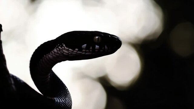 Close-up shot of a snake's open mouth, great for s or designs where reptile features are needed