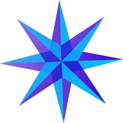 Obraz premium Abstract multi-color star shape.