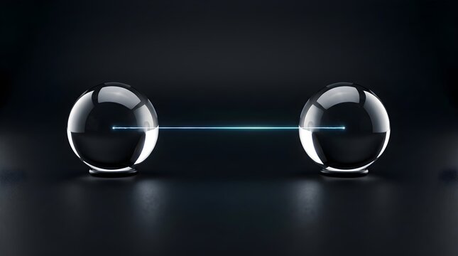Futuristic visualization of secure Quantum Computing data transfer, illustrating advanced technology and interconnected systems for enhanced Data Security