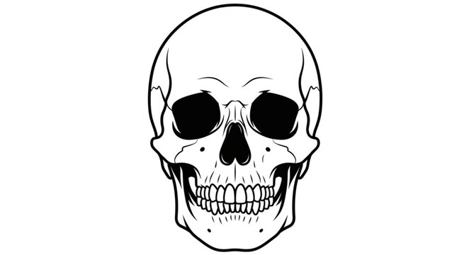 Detailed Skull Illustration - Anatomical Accuracy and Artistic Expression.