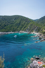 Fototapeta premium The coastline of Skopelos near Chapel of Agios Ioannis, Thessaly, Greece