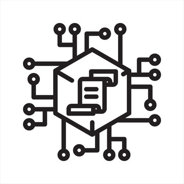 Tokenized Assets property Virtual economy simple line icon