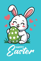 Happy easter sunday greeting card banner