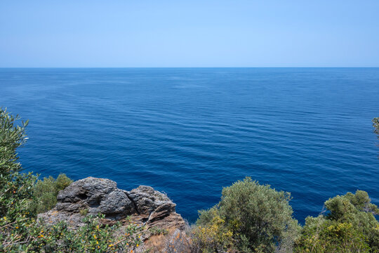 The coastline of Skopelos near Chapel of Agios Ioannis, Thessaly, Greece