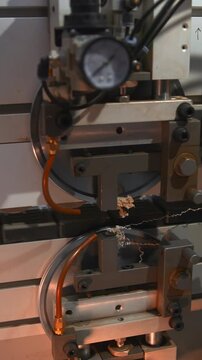 Machine Head Advances Along Axes While Cutter Engages Material Under Optimal Lighting Conditions. Media