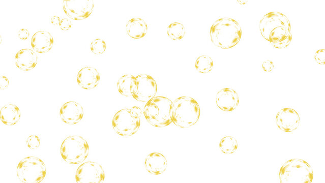Golden champagne bubbles transparent overlay luxury sparkling gold fizz isolated PNG background