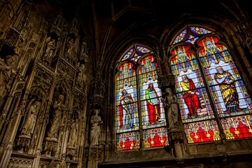 Acrylglasbilder Buntglas La Basilique Saint-Bonaventure de Lyon en France  © Gerald Villena