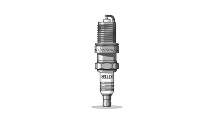 Car spark plug vector illustration isolated on a white background.