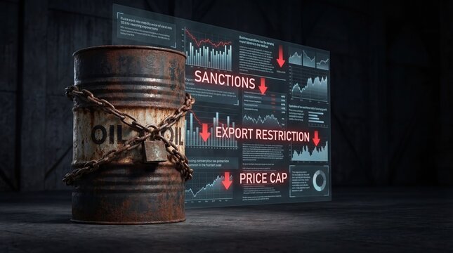 Energy sanctions involving Iran Russia and global crude oil markets
