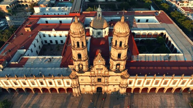 Catholic Basilica of Zapopan Jalisco Mexico, a very sunny morning, a city full of history, culture and religion