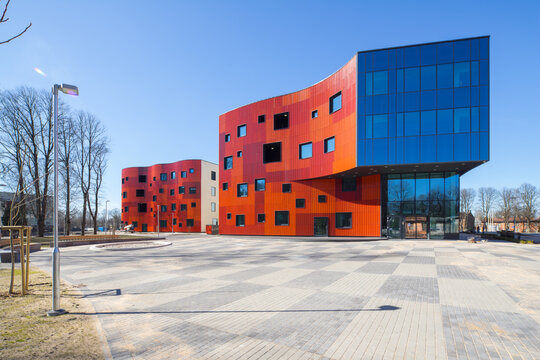 Pauls Stradiņ&scaron; Clinical University Hospital modern architecture building exterior Riga, Latvia.