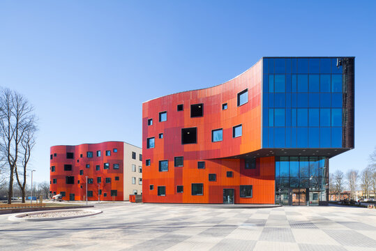 Pauls Stradiņ&scaron; Clinical University Hospital modern architecture building exterior Riga, Latvia.