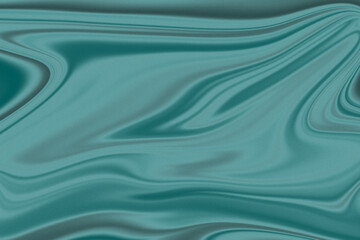 Beautifully blended teal and dark blue-green abstract fluid art with graceful, swirling, polished lines and a luxurious sheen.
