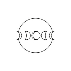 Fototapeta premium Phases of the Moon Icon.