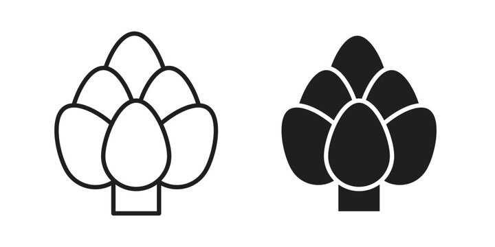 Artichoke icon concept. Simple solid style. line stroke icons