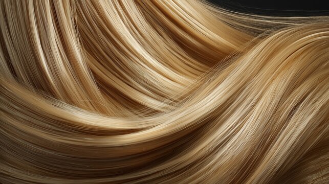 long silky golden straight hair flowing luxurious glossy beauty texture