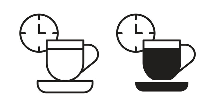 Break icon concept. Simple solid style. line stroke icons