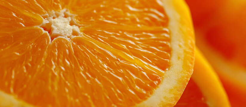 close up of orange slice