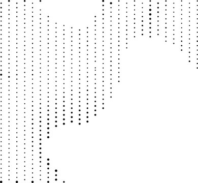 Halftone dotted world map style abstract background design
