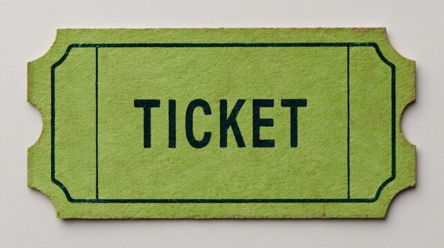 Green Raffle Ticket Clipart