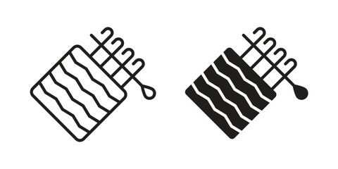 Obraz premium Handloom icon concept. Simple solid style. line stroke icons