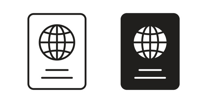 Immigration icon concept. Simple solid style. line stroke icons