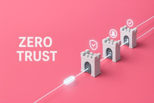 Zero Trust Security Pathway Illustrating Secure Digital Access Flow for Network Architecture Diagrams