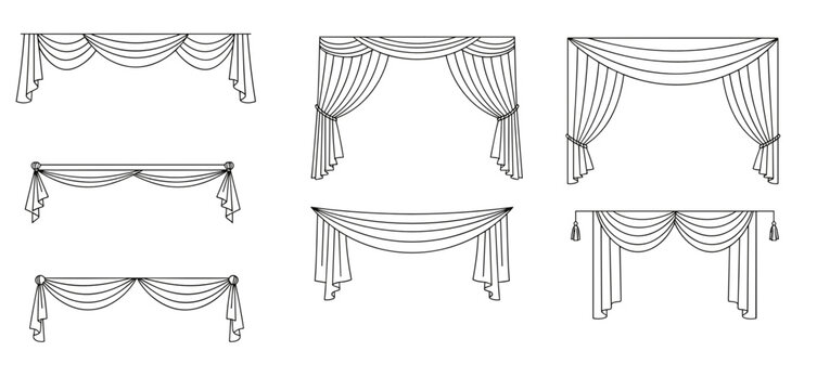 Decorative curtains designs in various styles and shapes for interior decoration