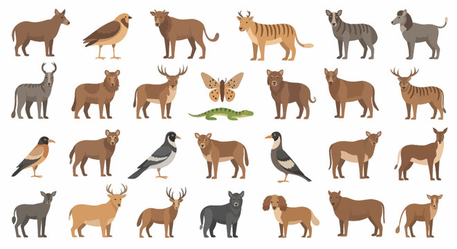 Collection of Various Wild Animals.