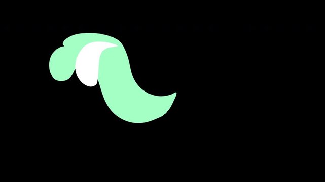 color wave logo Green wave logo animation