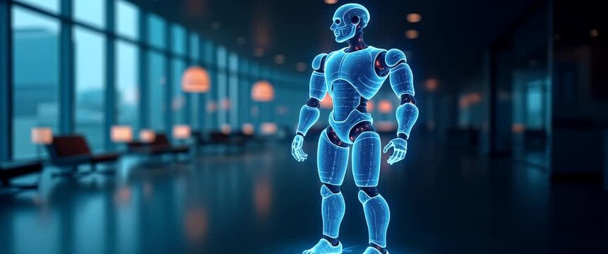 Portray a modern high definition scene featuring agentic AI applications driving innovative digital solutions in diverse sectors with clear technological excellence and operational efficiency in  Phot