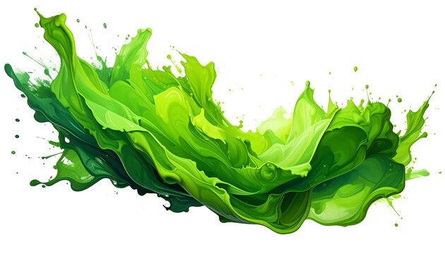 gr&uuml;ner Farbklecks, freisteller