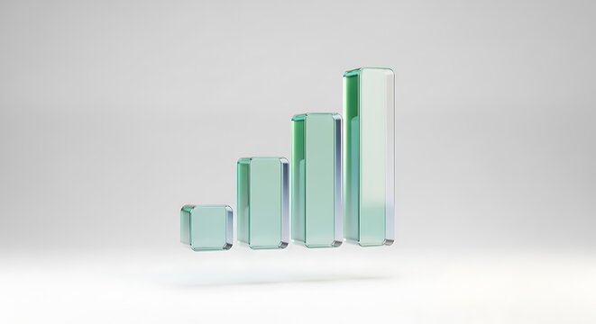 Rising Bar: An abstract representation of business growth, featuring a series of ascending bars, signifying progress and achievement in a contemporary and minimalist style.