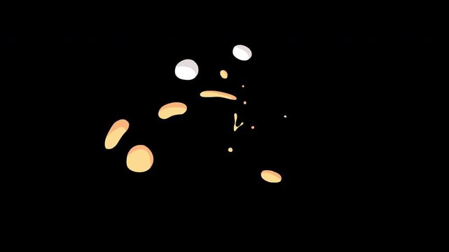 color wave logo Glowing particles float in darkness