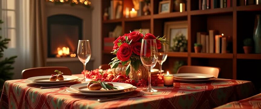 Comprehensive family Christmas celebration event integrates festive decor and elaborate traditions with modern creative staging to capture warm seasonal imagery in premium photo stock collections in  