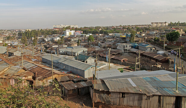 A view of Nairobi's city block - Kibera. Kenya