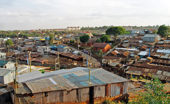 A view of Nairobi's city block - Kibera. Kenya