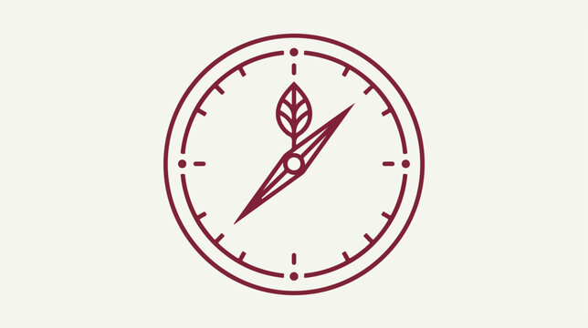 Compass with Leaf Icon Illustrates Sustainable Direction and Eco-Friendly Navigation.