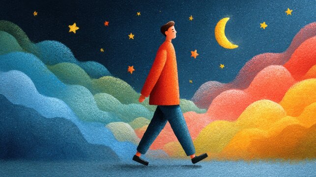 Insomnia concept showing sleepless night anxiety fatigue and sleep disorder