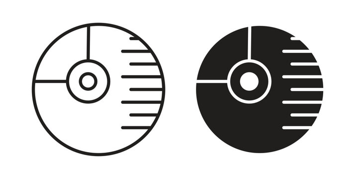 Death star icon illustration for web design. filled flat icons