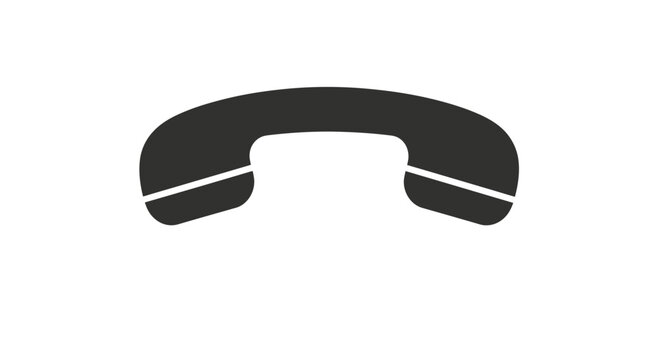 black telephone receiver icon