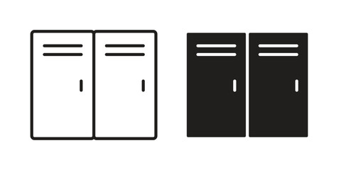 Locker icon illustration for web design. filled flat icons